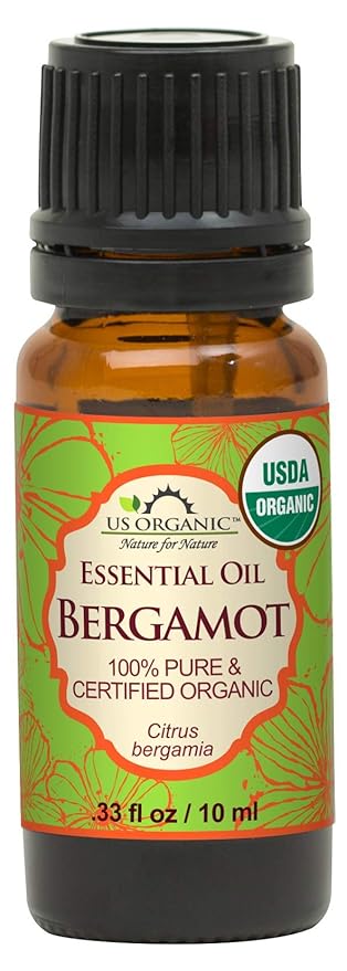 US Organic 100% Pure Bergamot Essential Oil, USDA Certified Organic, Cold Pressed, with Euro droppers (More Size Variations Available) (10 ml / .33 fl oz)-VivaGrace Women