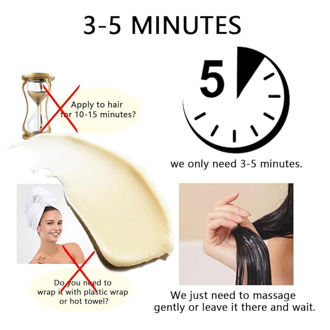 Moroccan Hair Treatment Masks, Hydrating Argan Oil Hair Mask, Collagen Hair Treatment, Deep Conditioning Hair Mask for Dry Damaged Hair-VivaGrace Women