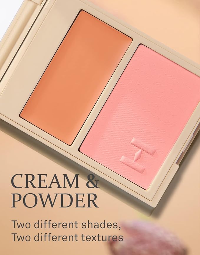 hince True Dimension Layering Cheek - Cream & Pressed Powder 2 Different Shades & Textures - Silky Seamless Long Lasting Blush Makeup - Muted Beige & Elegant Rose Beige (1, NEW SYMPHONY, L002)-VivaGrace Women