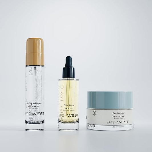 Day+West’s Secret Weapon Kit Skincare Gift Set | Three Sensitive Skin Essentials Including Hydrating Mist, Face + Neck Cream Moisturizer, Facial Oil | With Organic Prickly Pear, Calendula, Vitamin C-VivaGrace Women