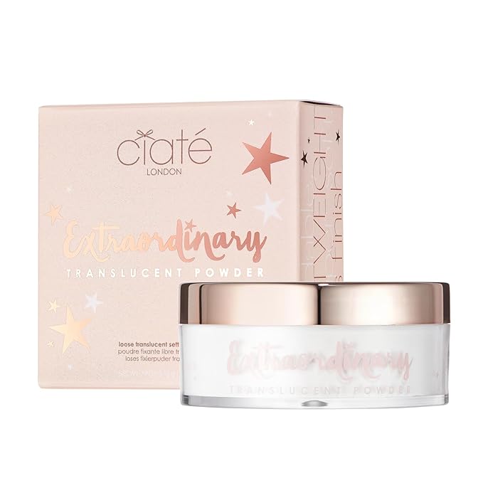 Ciaté London Extraordinary Setting Powder Translucent White, for Long-Lasting Makeup & Soft-Focus Blurring Complexion, Oil Control, Talc-Free & Vegan Formula Suitable for All Skin Tones-VivaGrace Women