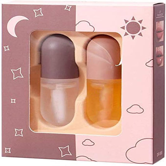 2 Pcs Lip Plumper, Natural Lip Plumper and Lip Care Serum,Lip Plumper set (Day& Night)-VivaGrace Women