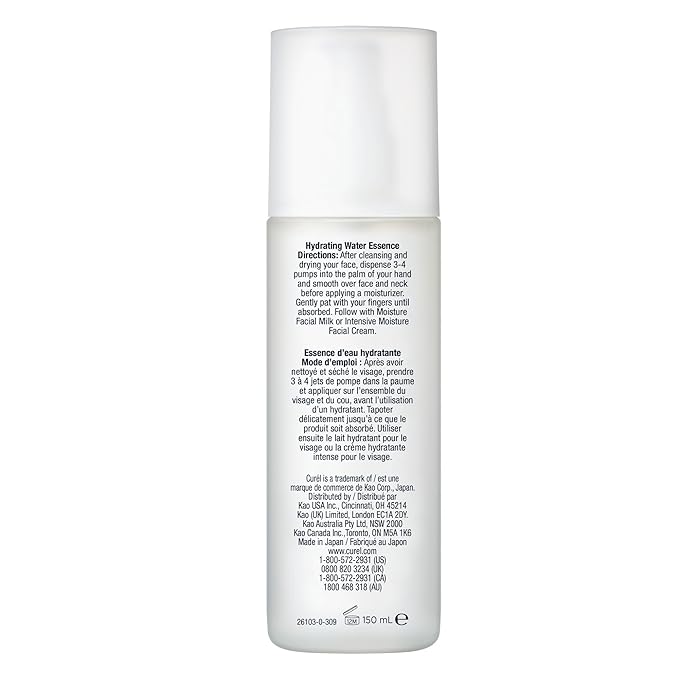 Curel Japanese Skin Care Hydrating Water Essence Toner, Water Based Face Moisturizer for Dry Skin, Serum for Face, 5 Oz-VivaGrace Women