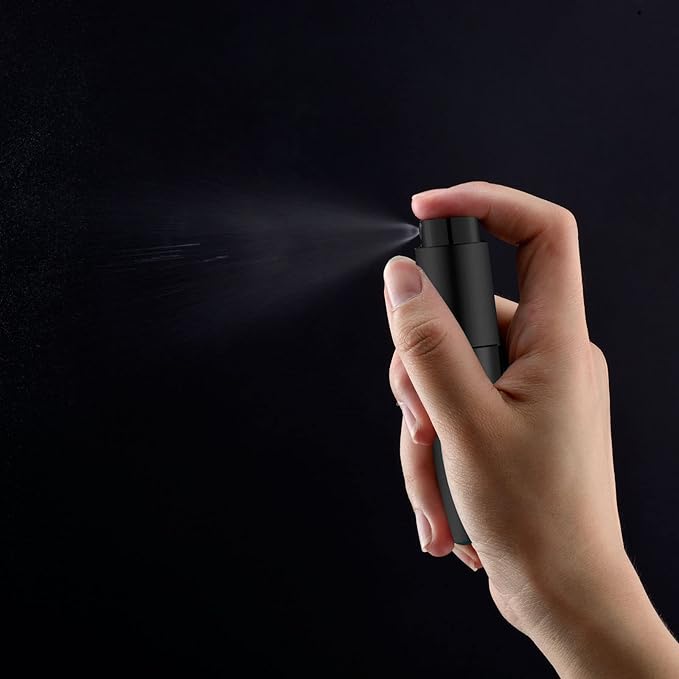 14 PCS/8ML Portable Atomizer Perfume Bottles, Mini Empty Refillable Cologne Spraye Bottle, Pocket Travel Perfume Liquid Sprayer (Matte Black)-VivaGrace Women