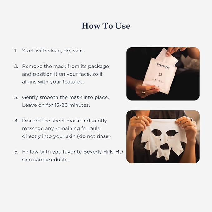 Ageless Volume Hyaluronic Face Mask- Reduce Appearance of Wrinkles, Anti Aging Formula for Plump, Moisturized Skin- 8 Pack- Hydrating & Firming Gentle Sheet Mask-VivaGrace Women