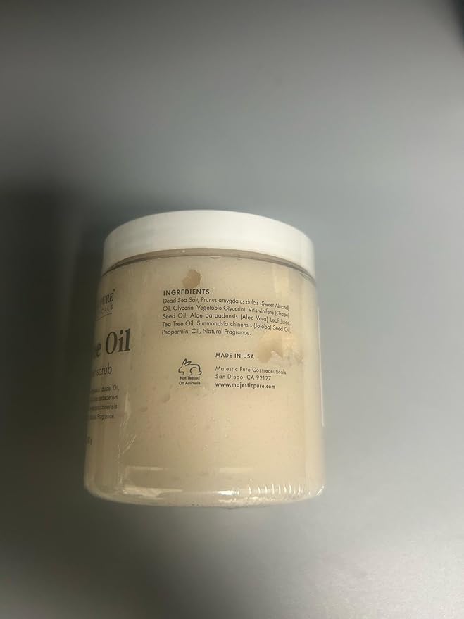 MAJESTIC PURE Tea Tree Foot & Body Scrub with Tea Tree Oil, Exfoliating Salt Scrub to Exfoliate & Moisturize Skin, Deep Cleansing - 10 oz-VivaGrace Women