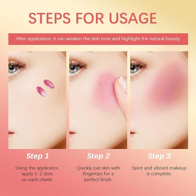 Liquid Blush for Cheeks, Soft Cream Face Blush Makeup, Natural Matte Finish Looking, Smudge Proof, Moisturizing Face Blush Stick for Cheek Tint-VivaGrace Women