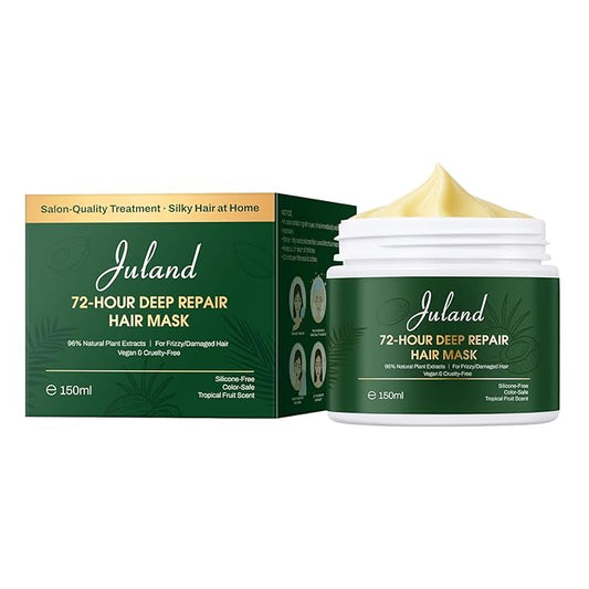 Juland Hair Mask, Collagen Hair Mask with Natural Amla Oil for Moisturization & Damage Repair, Hydroplex Technology for Stronger, Shinier Hair, 11 oz Revitalizing Treatment for Dry-VivaGrace Women