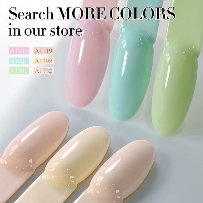 Double Rhythm Gel Polish Translucent Sheer Neutral Natural Light Milky Same Color Same Bottle 15ML Jelly UV Gel Polish Art DIY at Home (Nude Beige-A1119)-VivaGrace Women