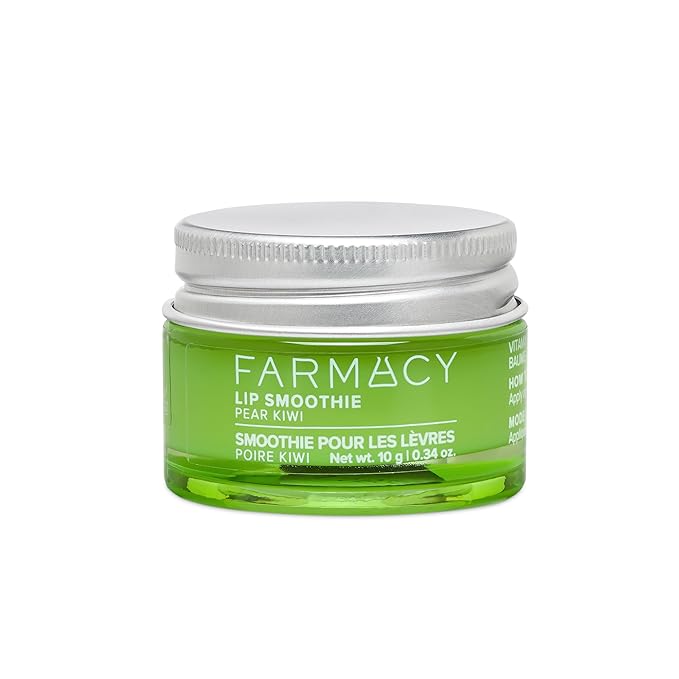Farmacy Peptide Lip Smoothie - Hydrating Lip Balm with Vitamin C to Visibly Plump & Smooth Lines - Nourishing Treatment with a High-Gloss Finish - Pear Kiwi (10g)-VivaGrace Women