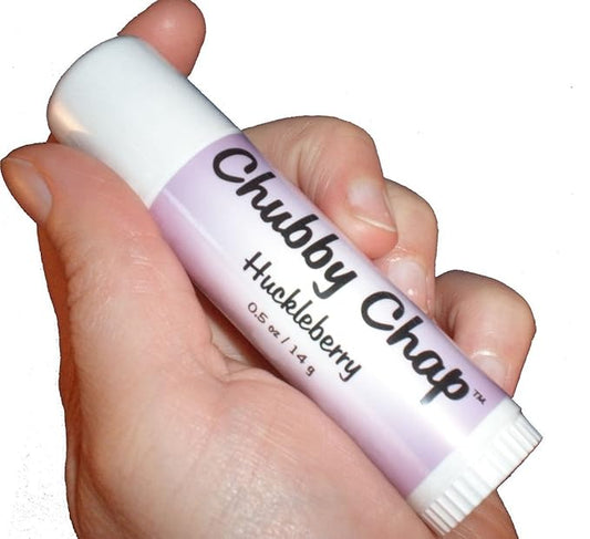 Chubby Chapstick - One (1x) Large Jumbo Chapstick Natural Chapstick - .5 Ounce Lip Balm (Huckleberry)-VivaGrace Women