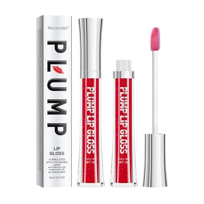 ibcccndc Lip Plumper Plumping Lip Gloss Hydrating Nourishing Lip Oil Red Liquid Lipstick Lip Care Products Mineral Oil Clear Lipgloss (5)-VivaGrace Women
