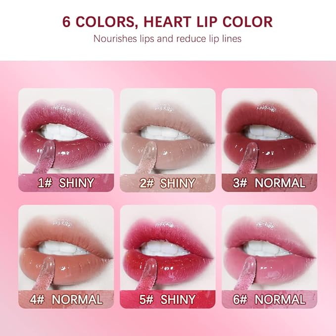 ibcccndc Lip Plumper Plumping Lip Gloss Hydrating Nourishing Lip Oil Red Liquid Lipstick Lip Care Products Mineral Oil Clear Lipgloss (3)-VivaGrace Women