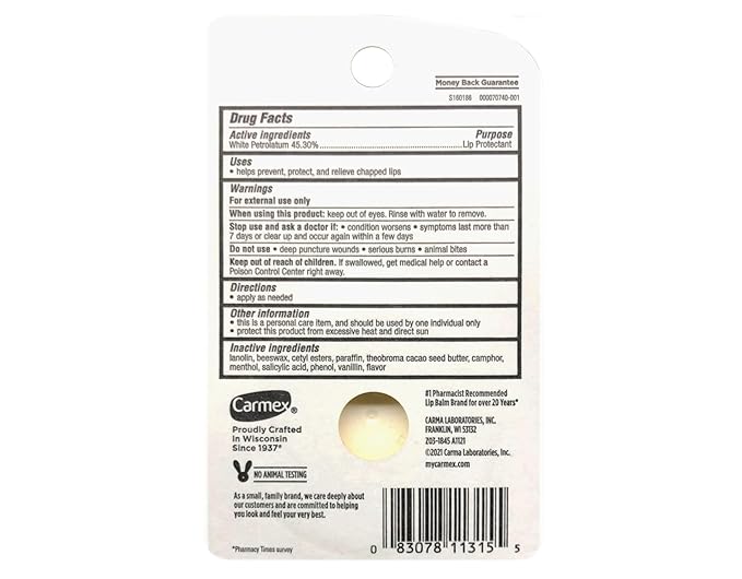 Carmex The Original Lip Balm, .25oz-VivaGrace Women