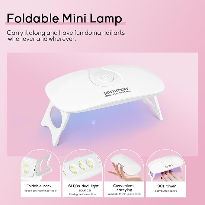 JEWHITENY Poly Extension Gel Nail Kit 14 PCS Poly Gel Kit with Slip Solution and Mini Lamp Nail Art Design Beginner-VivaGrace Women