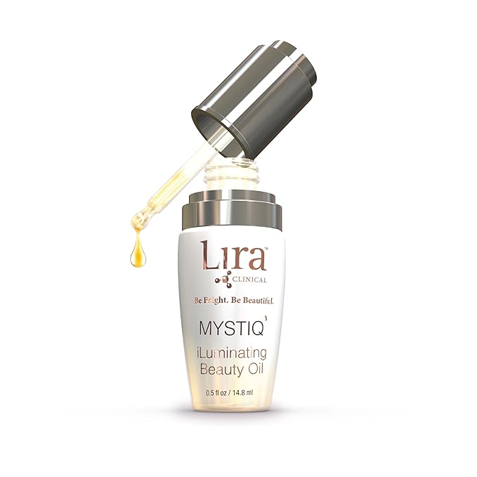 Lira Clinical MYSTIQ iLuminating Beauty Oil - Vitamin C Face Oil with Plant Stem Cell Extract - Hydrates Skin with Argan, Baobab with Antioxidants - Facial Drops for Daily Skincare Routine - 0.5 Oz-VivaGrace Women