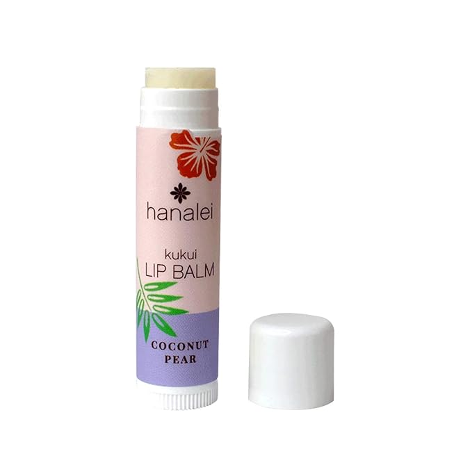Hanalei Lip Balm and Moisturizer - Natural Kukui Oil and Beeswax Lip Moisturizer to Hydrate and Replenish Dry, Chapped Lips - Made in USA - Coconut Pear-VivaGrace Women