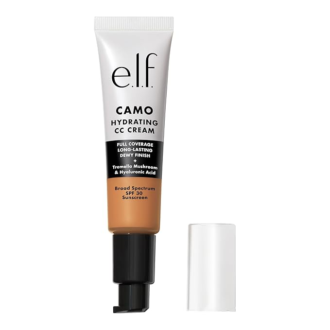 e.l.f. Hydrating Camo CC Cream, SPF 30, Color Correcting Full Coverage Foundation For A Dewy Finish, Vegan & Cruelty-Free, Tan 400 W-VivaGrace Women