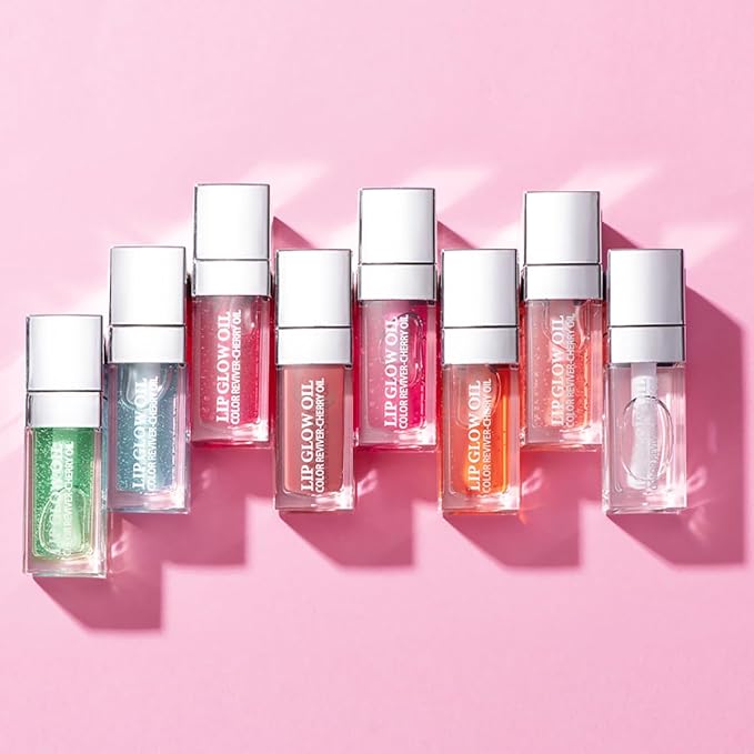 Hydrating Lip Glow Oil Moisturizing Plumping Lip Tint Lip Gloss Transparent Lip Balm Long Lasting Nourishing Repairing Lightening Lip Lines (000# CLEAR)-VivaGrace Women