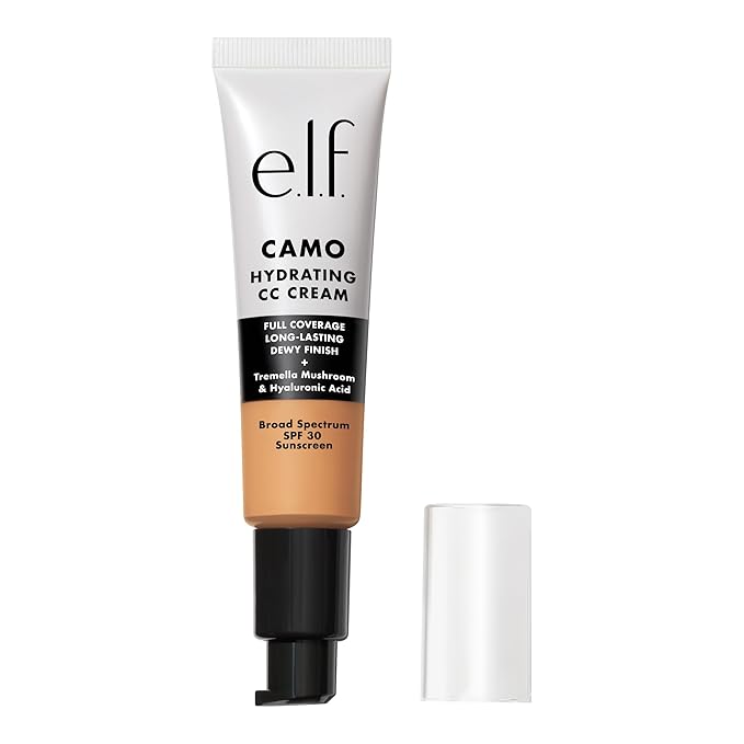 e.l.f. Hydrating Camo CC Cream, SPF 30, Color Correcting Full Coverage Foundation For A Dewy Finish, Vegan & Cruelty-Free, Medium 350 W-VivaGrace Women