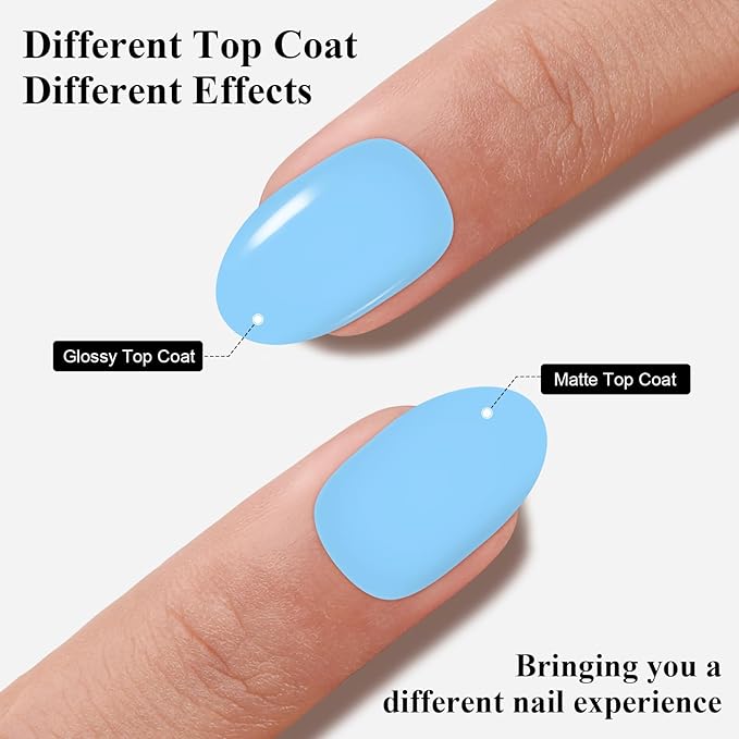 Imtiti Blue Gel Nail Polish, Bright Blue Color Gel Polish for Manicure Salon or DIY Nail Art at Home, 0.5 Fl Oz