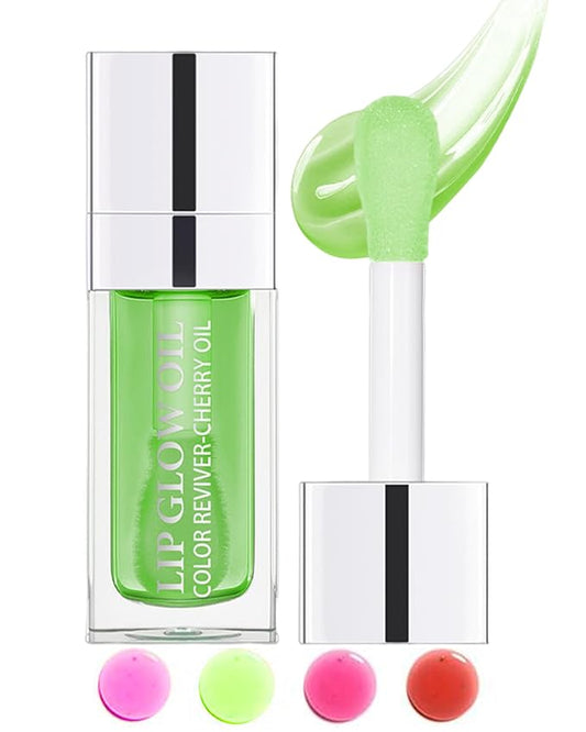 Tinted Moisturizing Lip Glow Oil,Hydrating Plumping Lip Gloss Lip Care Clear Toot Lip Oil for Dry Lip,Glow Reviver Lip Oil,Shine Lip Tint Stain Lip Care Product,Christmas Makeup Gift for Women-#016-VivaGrace Women