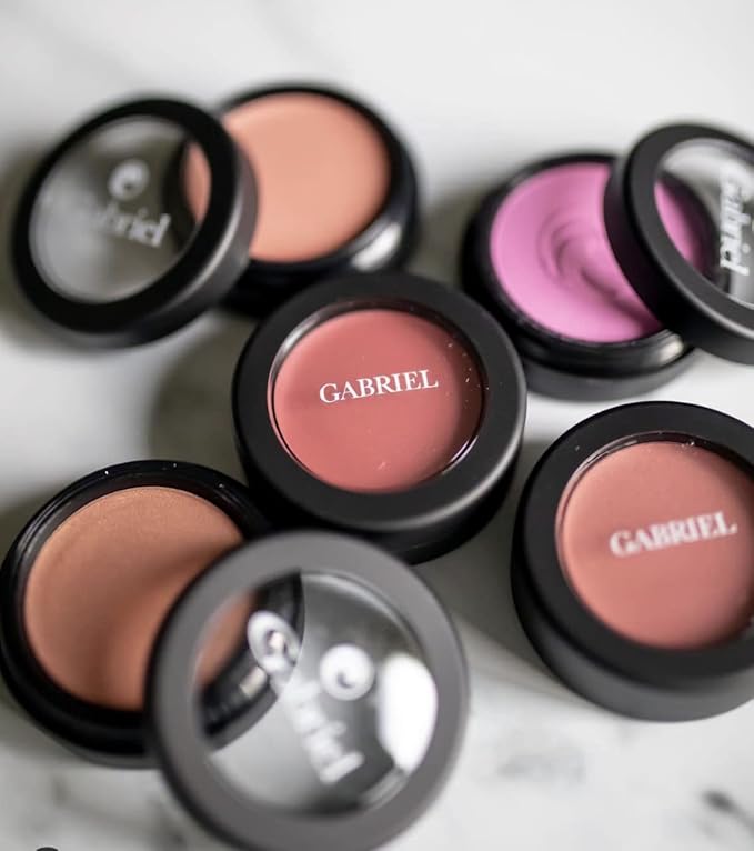 Gabriel Cosmetics Blush (Rose- Medium Muted Pink/Cool Matte), Natural, Paraben Free, Vegan, Gluten-free, Cruelty-free, Non GMO,enhanced with Sea Fennel, creamy and natural finish, 0.1 oz-VivaGrace Women