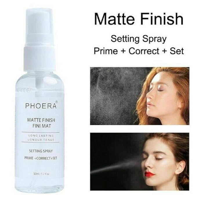 AQUAPURITY Phoera Makeup Setting Spray 3 In 1 Fixer, Primer & Corrector Matte Finish, Makeup Sealer Spray Long Lasting16Hr Wear Face Make Up Foundation Light Weight Beauty Blender-VivaGrace Women