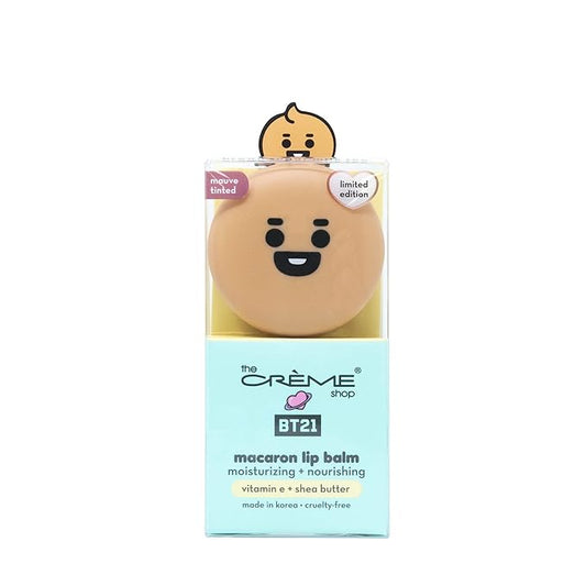 The Crème Shop | BT21 Baby - SHOOKY Macaron Lip Balm - Brown Sugar Milk Tea (Mauve Tinted)-VivaGrace Women