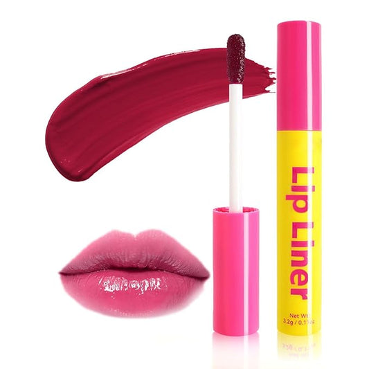 Lip Stain - Lip Stain Peel Off Long-Lasting with Matte Finish Waterproof & Transfer-Proof, Lip Liner Moisturizing & Nourishing Non-Stick Cup Highly Pigmented Color Lip Tint (04 Rose)-VivaGrace Women
