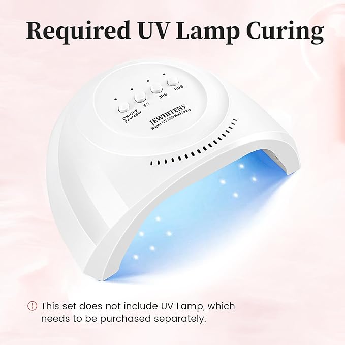 JEWHITENY Poly Nail Gel Set Clear Pink White Neutral Classic Color Poly Extension Gel With Base and Top Coat Slip Solution French Manicure for Home DIY Need U V Lamp Curing-VivaGrace Women