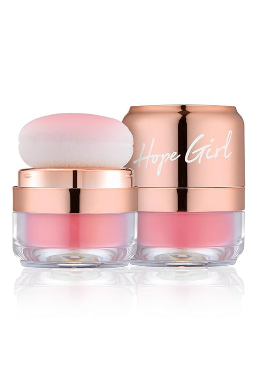 Hope Girl 3D Powder Blusher 0.17oz | Skin-Loving Korean Mini Blush for Cheeks and Eye Makeup w/Allantoin | K Beauty Cool Toned Vibrant Sunkissed Fine Powder Makeup Blush Cosmetics (#05 Orange Flower)-VivaGrace Women
