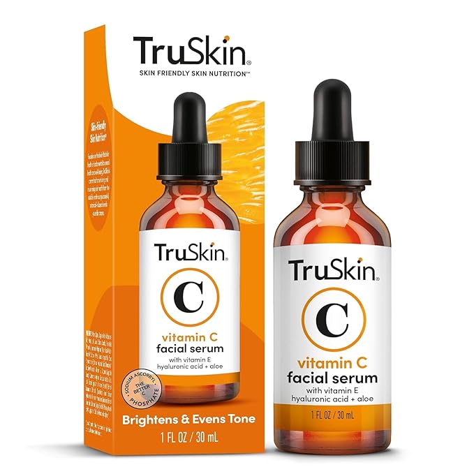 TruSkin Vitamin C Serum For Face – Anti Aging Face Serum with Vitamin C, Hyaluronic Acid, Vitamin E – Brightening Formula – Improve Appearance of Dark Spots, Tone, Fine Lines & Wrinkles, 1 Fl Oz-VivaGrace Women