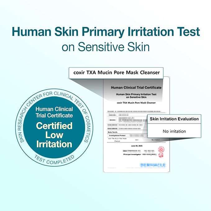 coxir TXA MUCIN ALL-IN-1 PORE MASK –Gelato Texture Wash-Off treatment | Ampoule Mask-to-Foam | Charcoal+ Snail+TXA | Blackhead Remover |Daily Pore Detox for Oily & Sensitive Skin|4.05fl.oz-VivaGrace Women