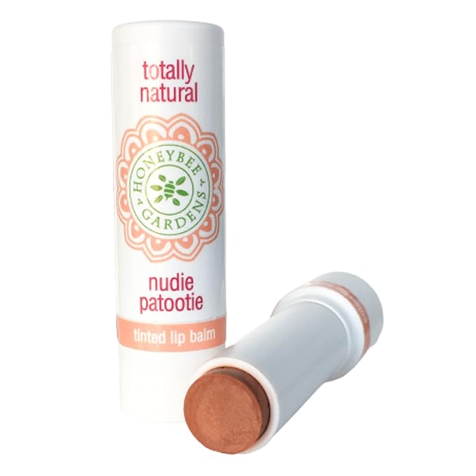 Honeybee Gardens Totally Natural Nudie Patootie Tinted Lip Balm, Nourishing Moisture With A Kiss Of Color, Vegan, Gluten-Free-VivaGrace Women
