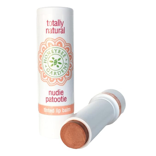 Honeybee Gardens Totally Natural Nudie Patootie Tinted Lip Balm, Nourishing Moisture With A Kiss Of Color, Vegan, Gluten-Free-VivaGrace Women