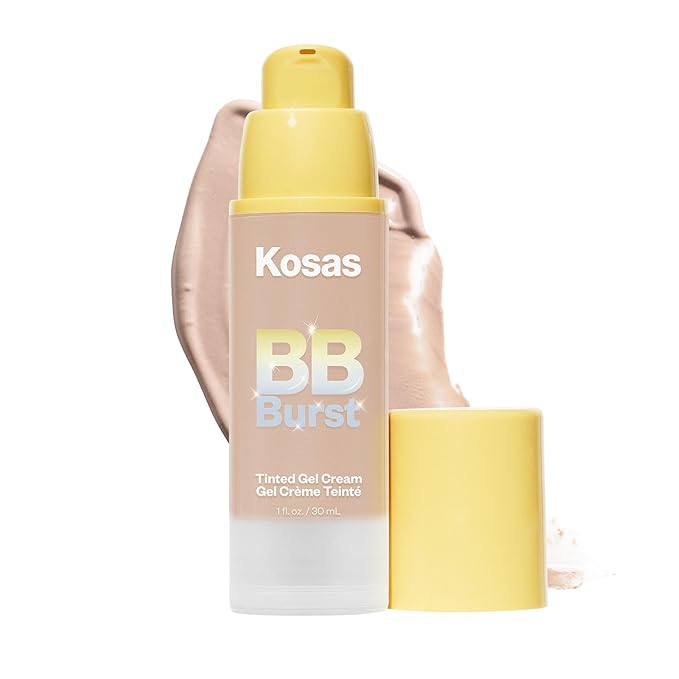 Kosas BB Burst Tinted Face Gel Cream - Supports Healthy Collagen, Smoothes Skin, Hydrates & Moisturizes - Lightweight Buildable Coverage - Light Medium Neutral 21, (1 Oz/30 ML)-VivaGrace Women