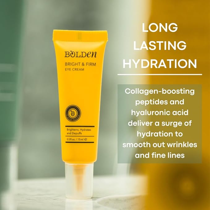BOLDEN Bright & Firm Eye Cream | Under Eye Cream for Dark Circles & Puffiness | Hydrates and Improves Wrinkles | Fragrance Free | 0.5 Fl Oz-VivaGrace Women