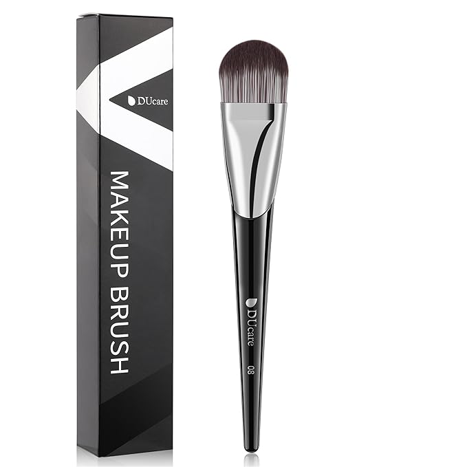 DUcare Flat Foundation Brush for Liquid Makeup, Premium Synthetic Hair Concealer/Kabuki Makeup Brush, Dense Bristles Design, Multi-Purpose Face Brushes for Liquid/Cream/Facial Mask-VivaGrace Women