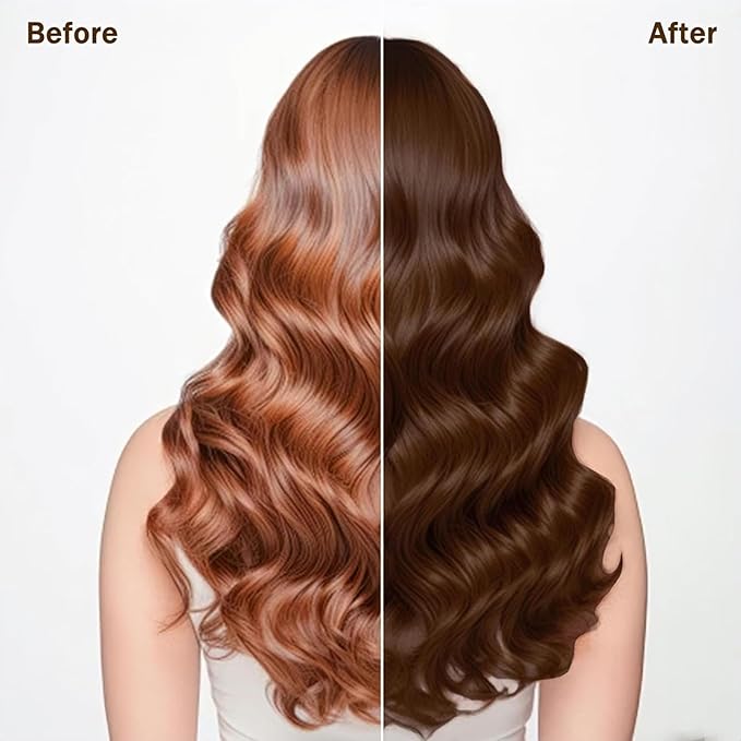 Dark Coffee Hair Dye Shampoo 3 in 1 for Gray Hair, Long-lasting & Natual Hair Color Shampoo, Herbal Ingredients Natural Shampoo Hair Dye Effect in Minutes, Gifts for Men Women 500ml-VivaGrace Women