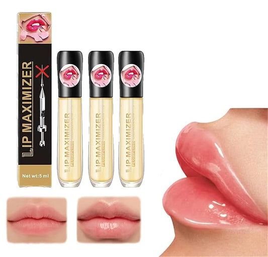 Vitamin E Lip Plumping Serum, Lip Hyaluronic Lip Plumper, Lip Plumping Serum Instant Lip Balm for Moisturize, Eliminate Dryness Wrinkles Enhances Plump Gloss (3PC)-VivaGrace Women