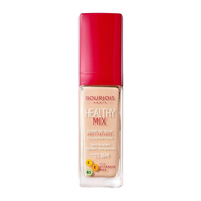 Bourjois Healthy Mix Anti-Fatigue Medium Coverage Liquid Foundation 5 Rose Ivory, 30ml-VivaGrace Women