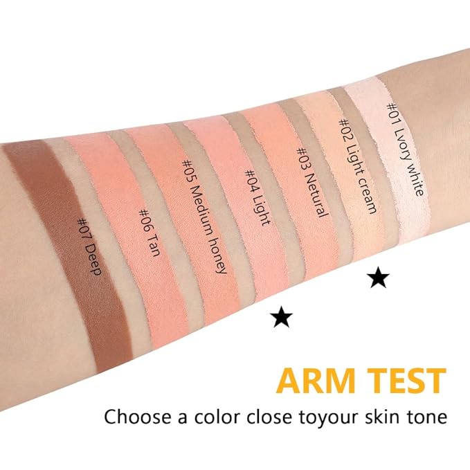 Kaely 2Pcs Pot Concealer Full Coverage Set,under Eye Brightener Concealer for Conceals Dark Circles,Waterproof Foundation Face Makeup Brush Kit,Color Correcting Concealer,02+04-VivaGrace Women