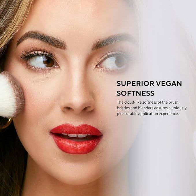 Professional Makeup Brush 11 Piece Set, Premium Synthetic Vegan Brushes Kit for Blending Powder, Foundation, Concealer, Blush & Eye Shadow, Cruelty-Free-VivaGrace Women