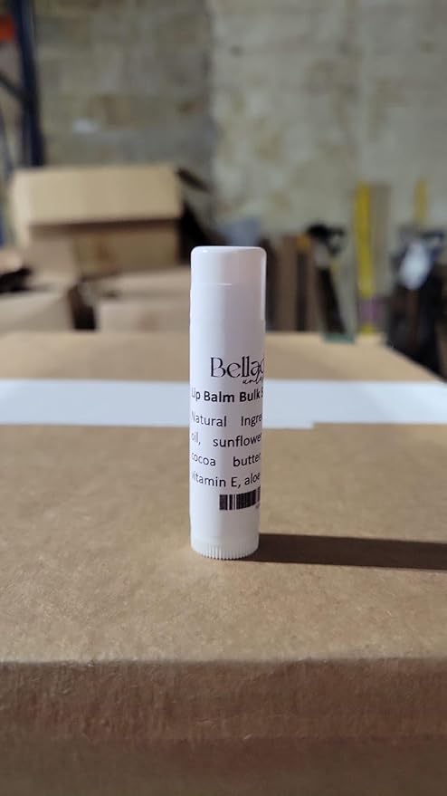 Lip Balm Bulk Unlabeled - Made in USA Bulk Chapstick - Natural Ingredients Vitamin E Shea Butter - Custom Chapstick Bulk For Party & Wedding Favors (50 Count, Vanilla)-VivaGrace Women