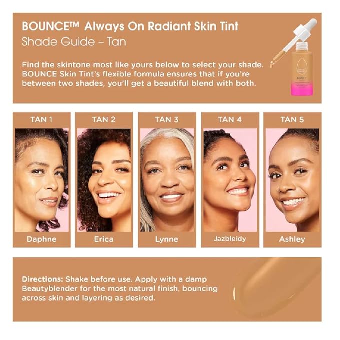 Beautyblender 12-Hour Always on Radiant Skin Tint, Breathable Serum Foundation Stays Put for All Day Long Wear, Infused with Hyaluronic Acid & Niacinamide, Tan 2-VivaGrace Women