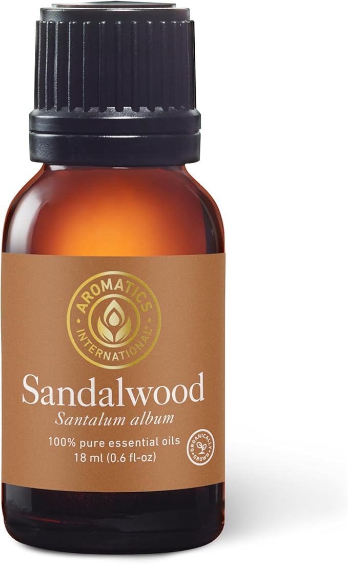Aromatics International Premium Organic Sandalwood Essential Oil 18ml | 100% Pure Essential Oil for Diffusion & Aromatherapy-VivaGrace Women