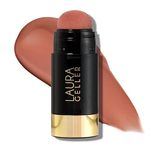 LAURA GELLER NEW YORK Serum Blush Tint, Lightweight Liquid Blush for Cheeks, Weightless Watercolor Sheer Finish, True Tawny-VivaGrace Women