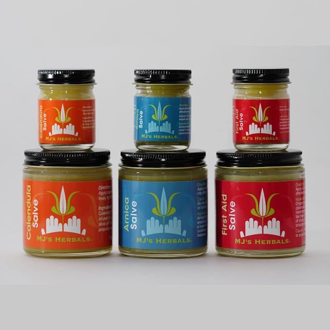 MJ's Herbals Calendula Salve - Skin Soothing Balm, Eczema Cream, Diaper Rash, Scars, Bug Bites, Made w/Calendula Blossoms & Propolis Beeswax (1 oz)-VivaGrace Women