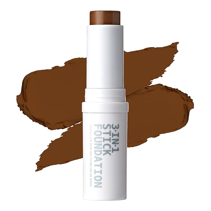 Ruby Kisses Natural Full Coverage 3-In-1 Stick Foundation. Easy to Apply, Hydrating, Lightweight, Long Lasting, Concealer and Contour Stick for Face Makeup (Chestnut)-VivaGrace Women